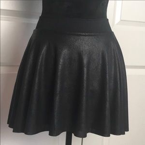 AM FM Leatherette Skater Skirt